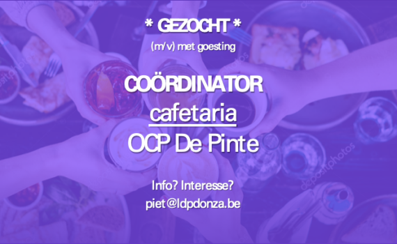 Gezocht: coördinator cafetaria OCP